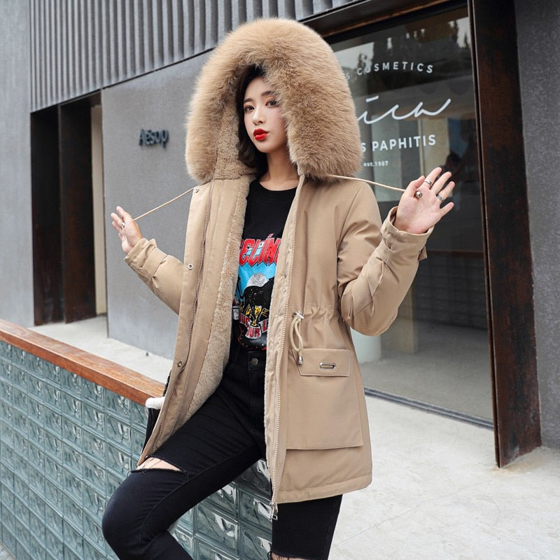 Large fur hood clearance parka