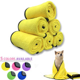 Quick-Drying Dog and Cat Towels | Soft Fiber Towels | Absorbent Bath Towel | Pet Bathrobe | Convenient Cleaning Towel | Dog Accessories
