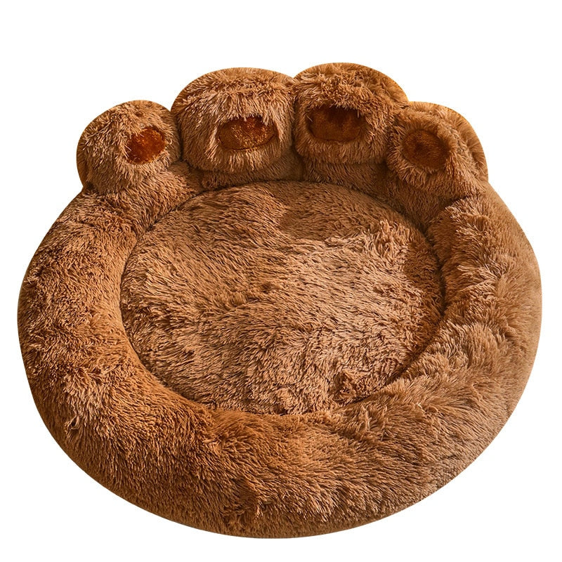 Large Bear Paw Shaped Dog Bed and Cat Mat - Deep Sleeping Warmth and Super Soft Cushion for Ultimate Relaxation
