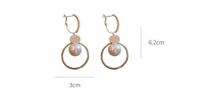 Beautiful Pearl Circle High-End Earrings | Perfect for Parties and Any Event