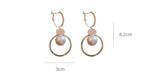 Beautiful Pearl Circle High-End Earrings | Perfect for Parties and Any Event
