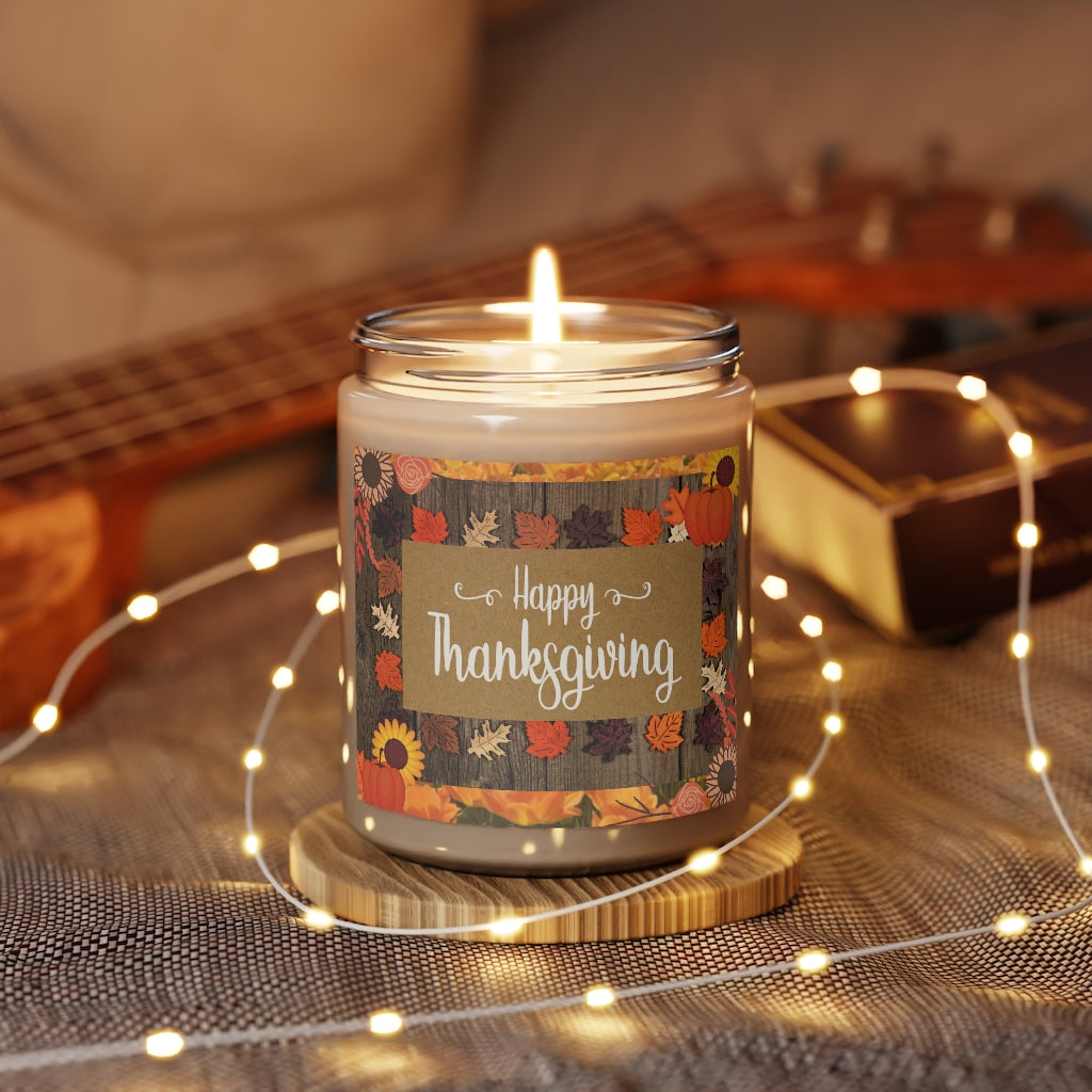 Thanksgiving Aromatherapy  beautiful Scented Candle/Cinnamon Stick & Vanilla/ 9oz