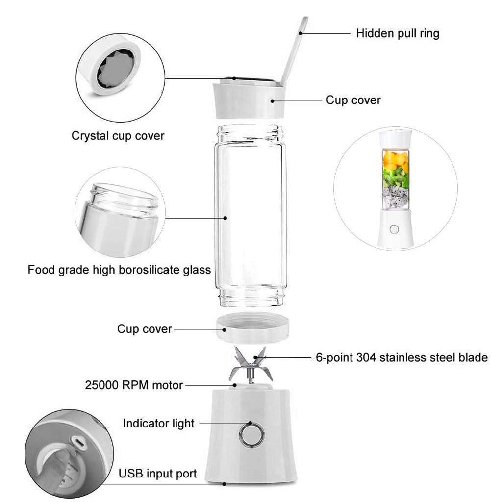 Portable-Blender Personal Size Smoothie Juice-Blender Fruit Mixer
