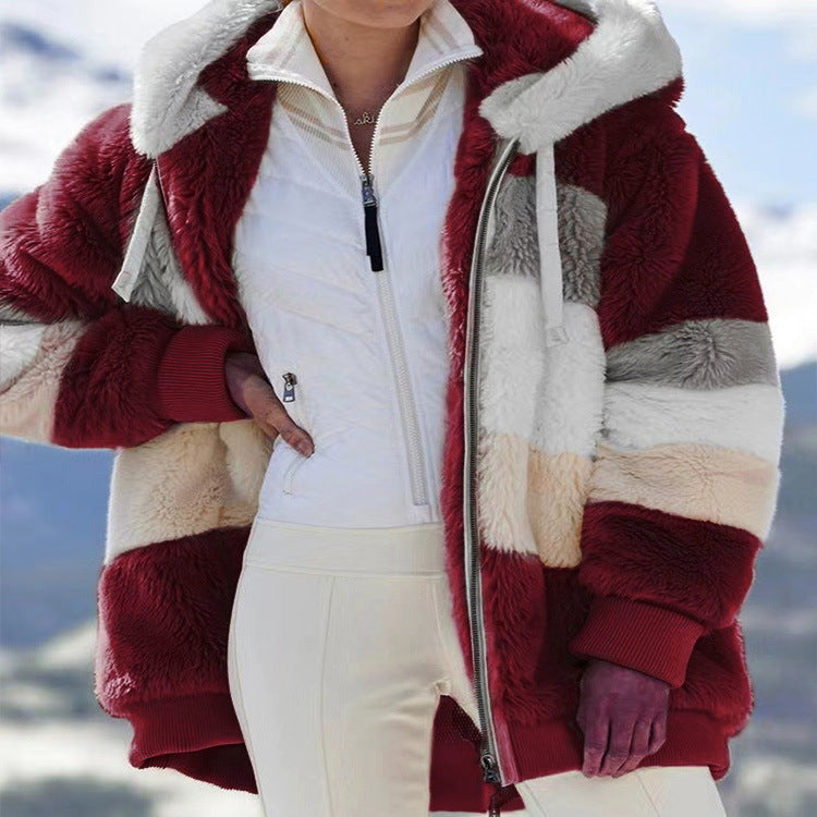 Winter Thick Warm Teddy Coat Woman Lapel Long Sleeve Fluffy Hairy Fake Fur Jackets Female Button Pockets Zipper Overcoat
