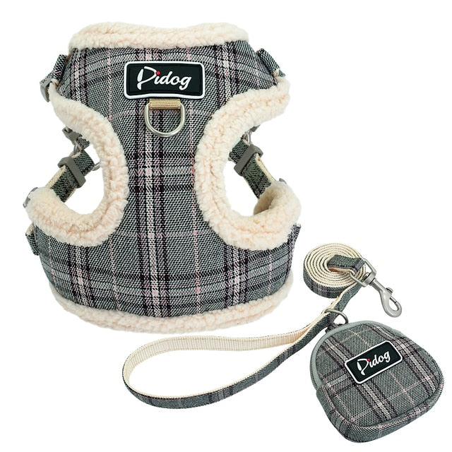 Soft Pet Dog Harnesses  with a Pull Adjustable Harness with a  Leash Set For your little furry friend!