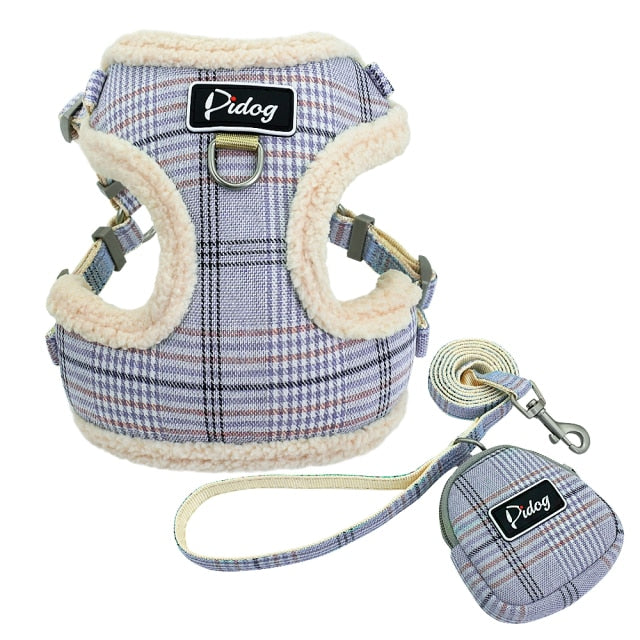 Soft Pet Dog Harnesses  with a Pull Adjustable Harness with a  Leash Set For your little furry friend!